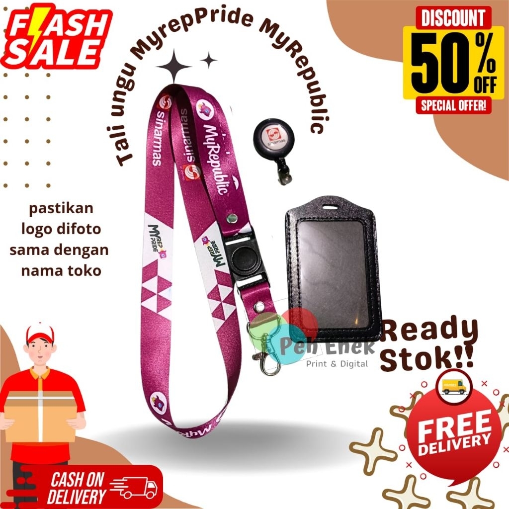 (READY) TALI IDCARD MYREPPRIDE SINARMAS MYREPUBLIC / LANYARD ID CARD MYREPUBLIC SINARMAS HARGA PALIN