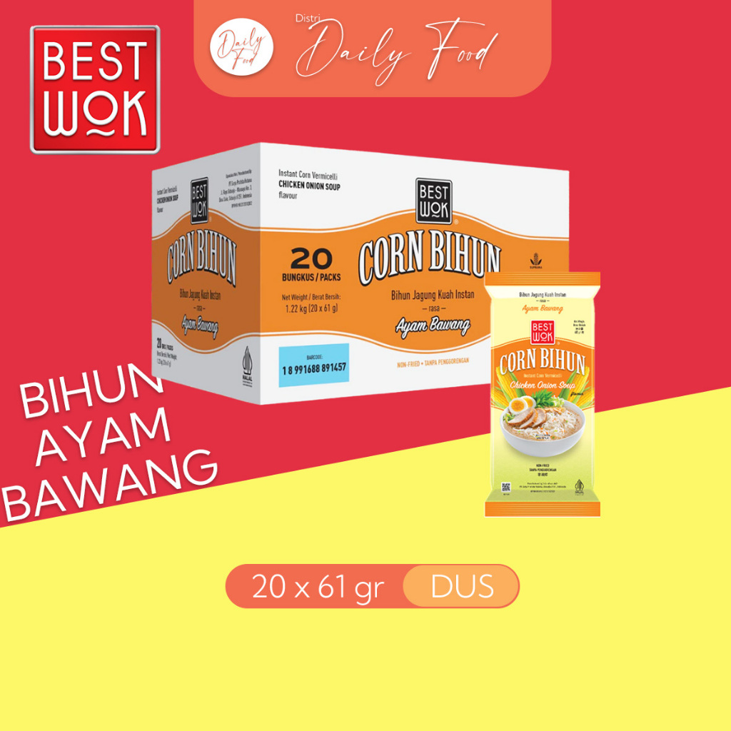 Best Wok Corn Bihun Kuah Ayam Bawang - 1 Dus | Best Wok | Bihun Jagung
