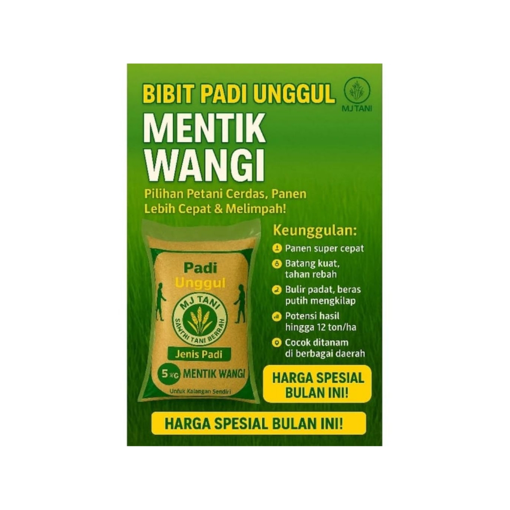 Bibit Padi Mentik Wangi ukuran 5kg