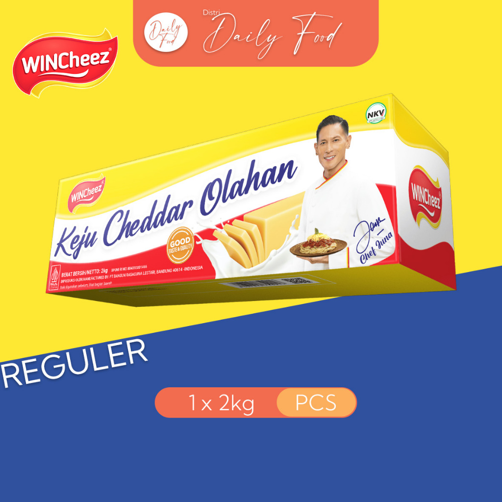 WINCheez Keju Reguler 2kg | Keju Wincheez | Keju Regular | Keju Cheddar