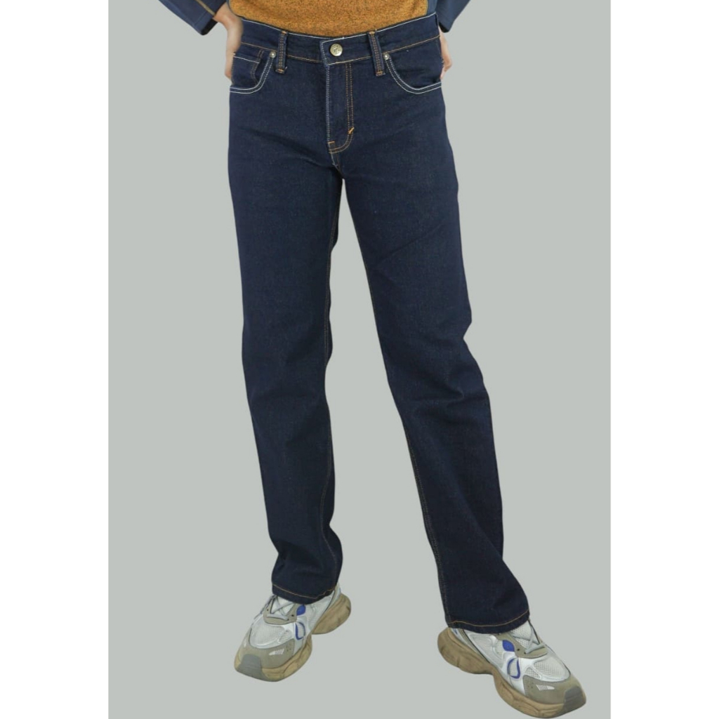 NINO.CO HUMMING Blue Stretch Denim Celana Jeans Pria Slim Fit – Urban Style Basic Wash YKK Zipper