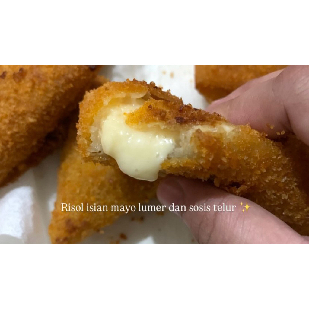 Risol Isian Mayo Sosis Telur 1 Pack Isi 30 Pcs / Jajanan Pasar Risol Mayo / Risol Mayo Batam / Kue B