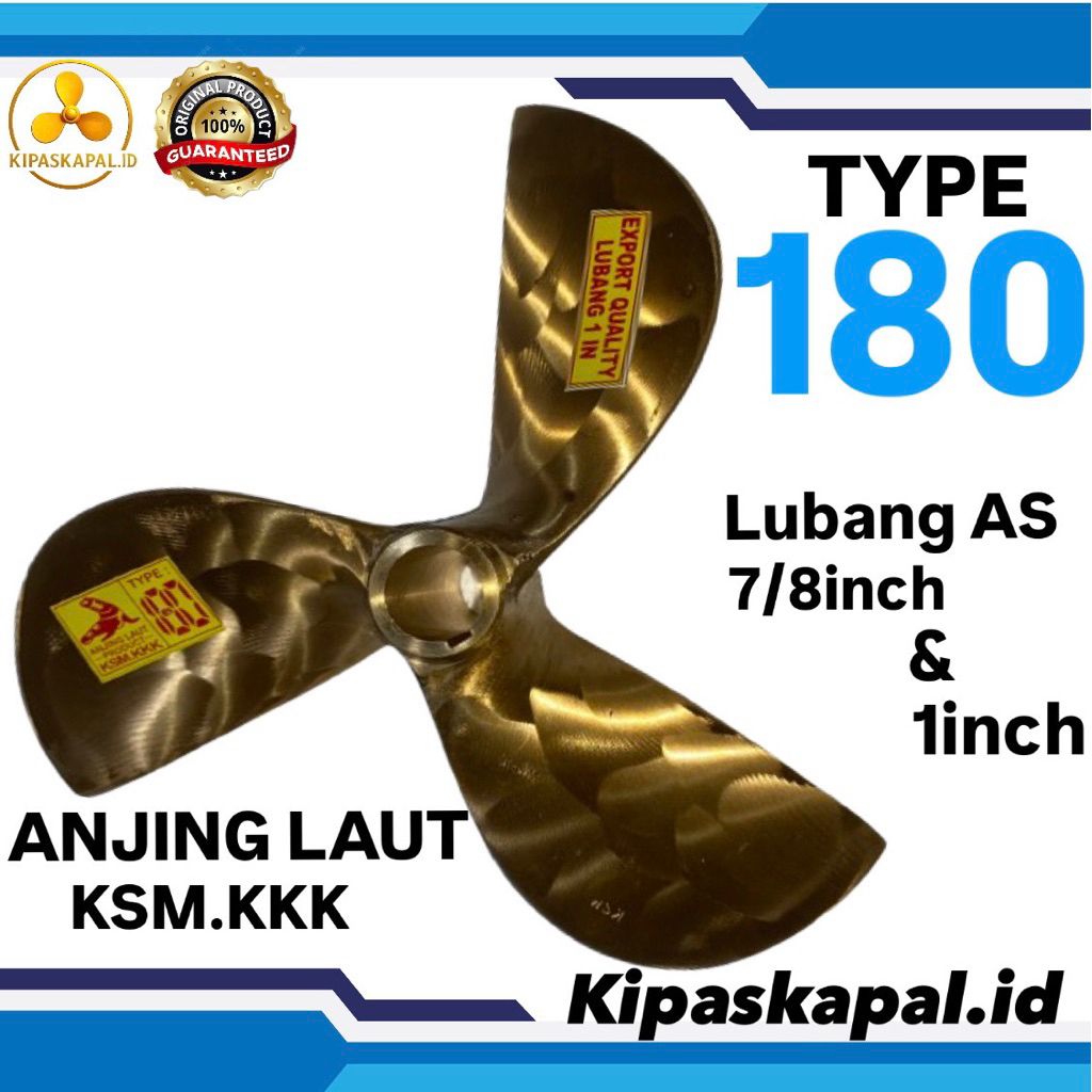 KIPAS KAPAL / BALING-BALING KAPAL TYPE 180 DAUN 3 PANJANG MERK ANJING LAUT PRODUK KARYA SAMA NAGARA 