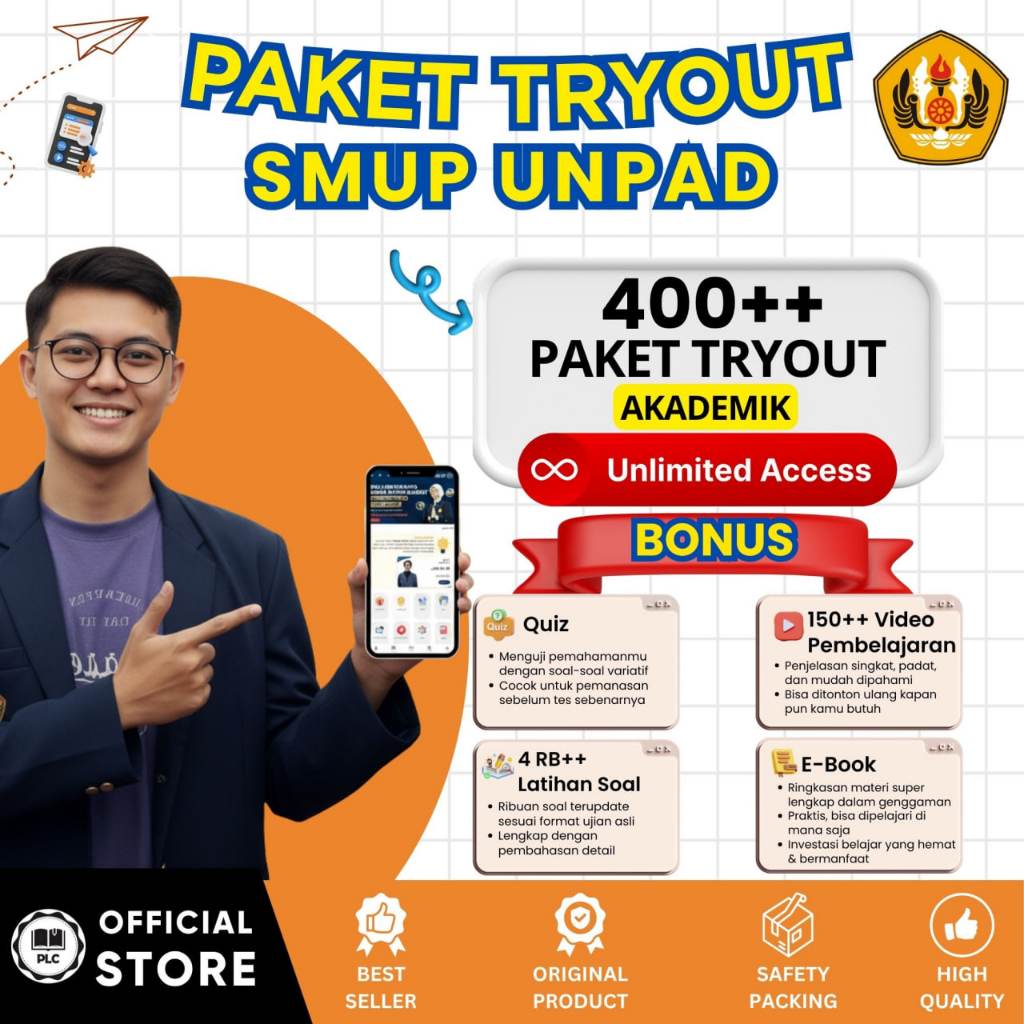 PLC - Tryout Online SMUP UNPAD 2026 – Aplikasi CAT Online, Tryout & Akun Belajar Lengkap