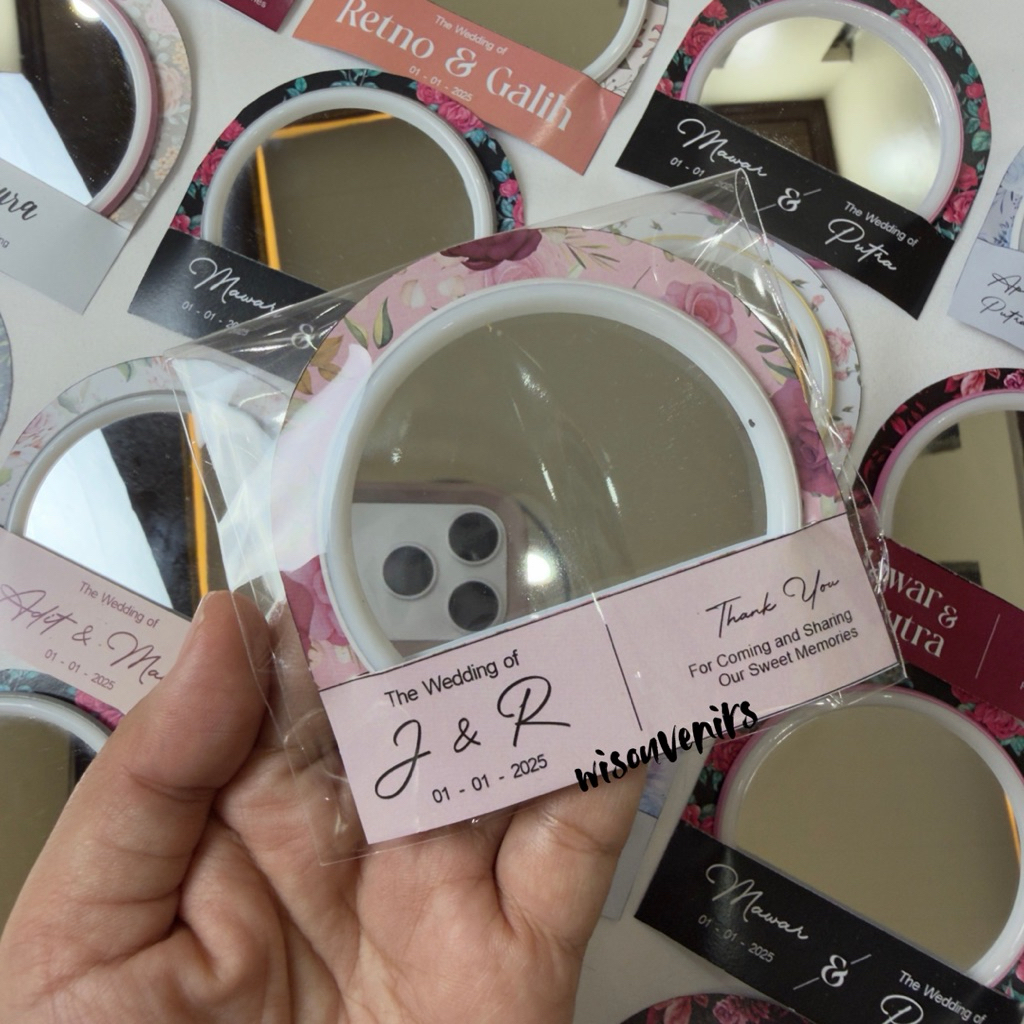 Souvenir Pernikahan Kaca Mini Souvenir Kaca Saku Souvenir pernikahan Cermin mini