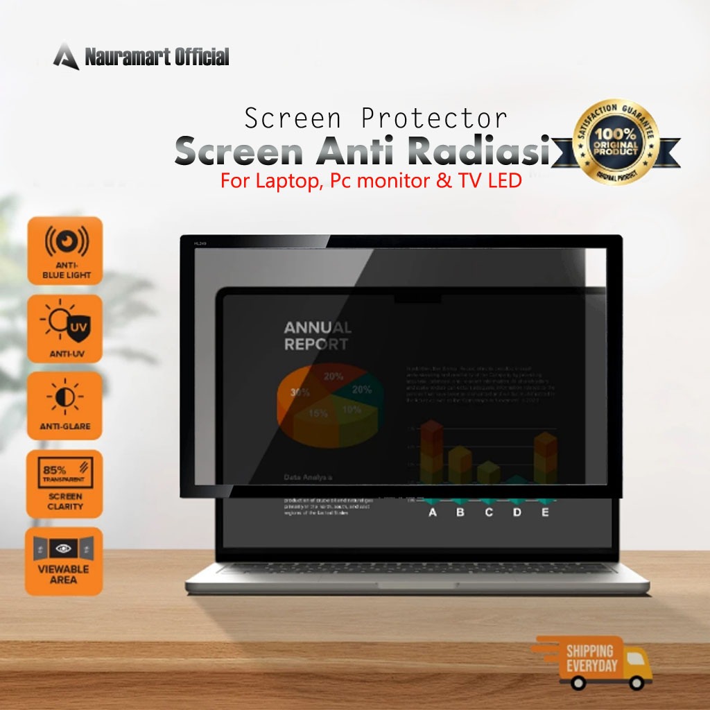 Anti Radiasi Laptop Pelindung Layar Screen Protector Anti Gores