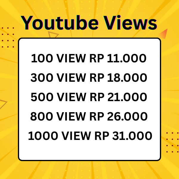 Jenius Conio - YouTube Views - Youtube View - Youtube Viewers - Garansi - No Drop - Real