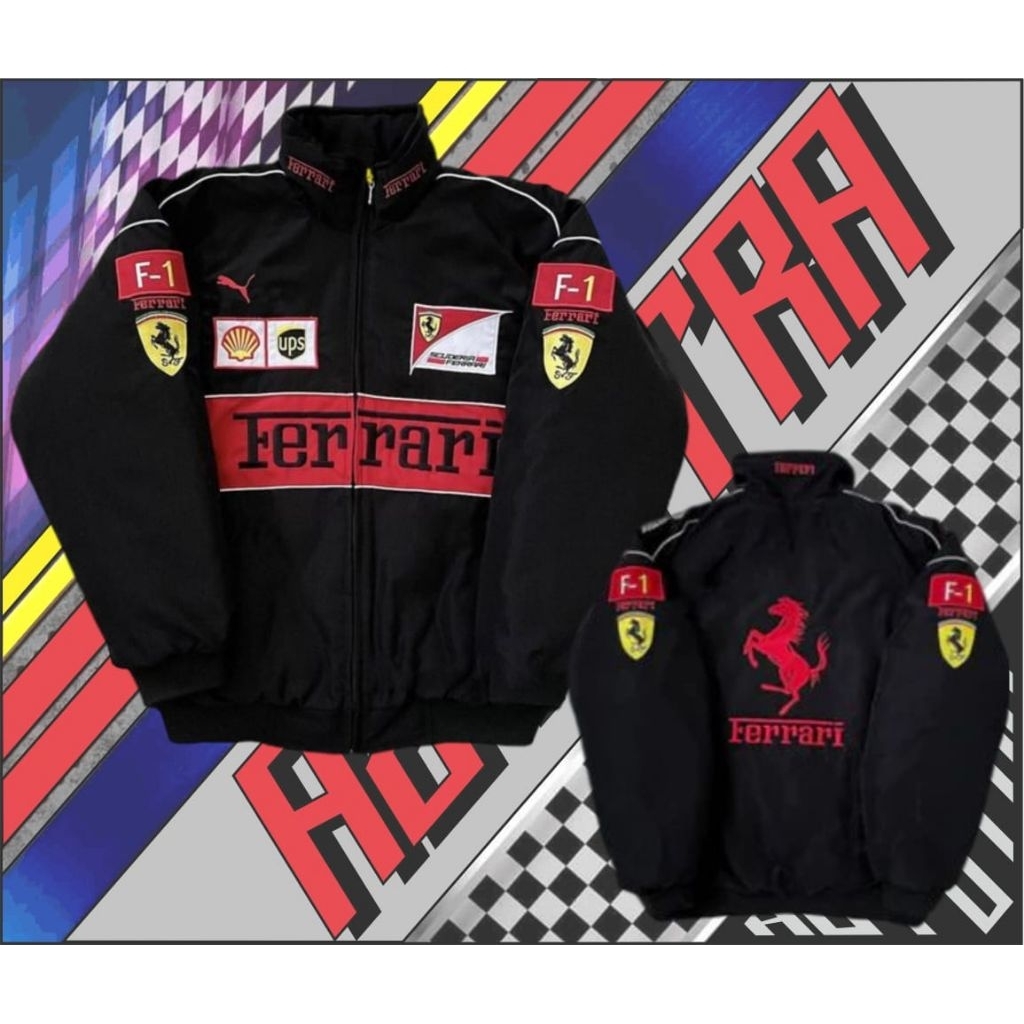 Jaket Nascar Vintage Black Series Ferarri F1 Racing