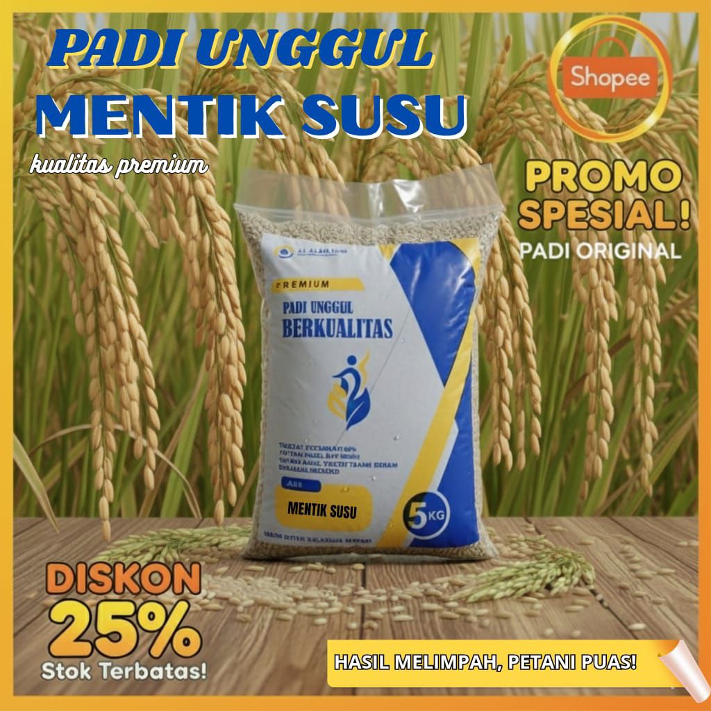 padi mentik susu kemasan 5kg bibit unggulan