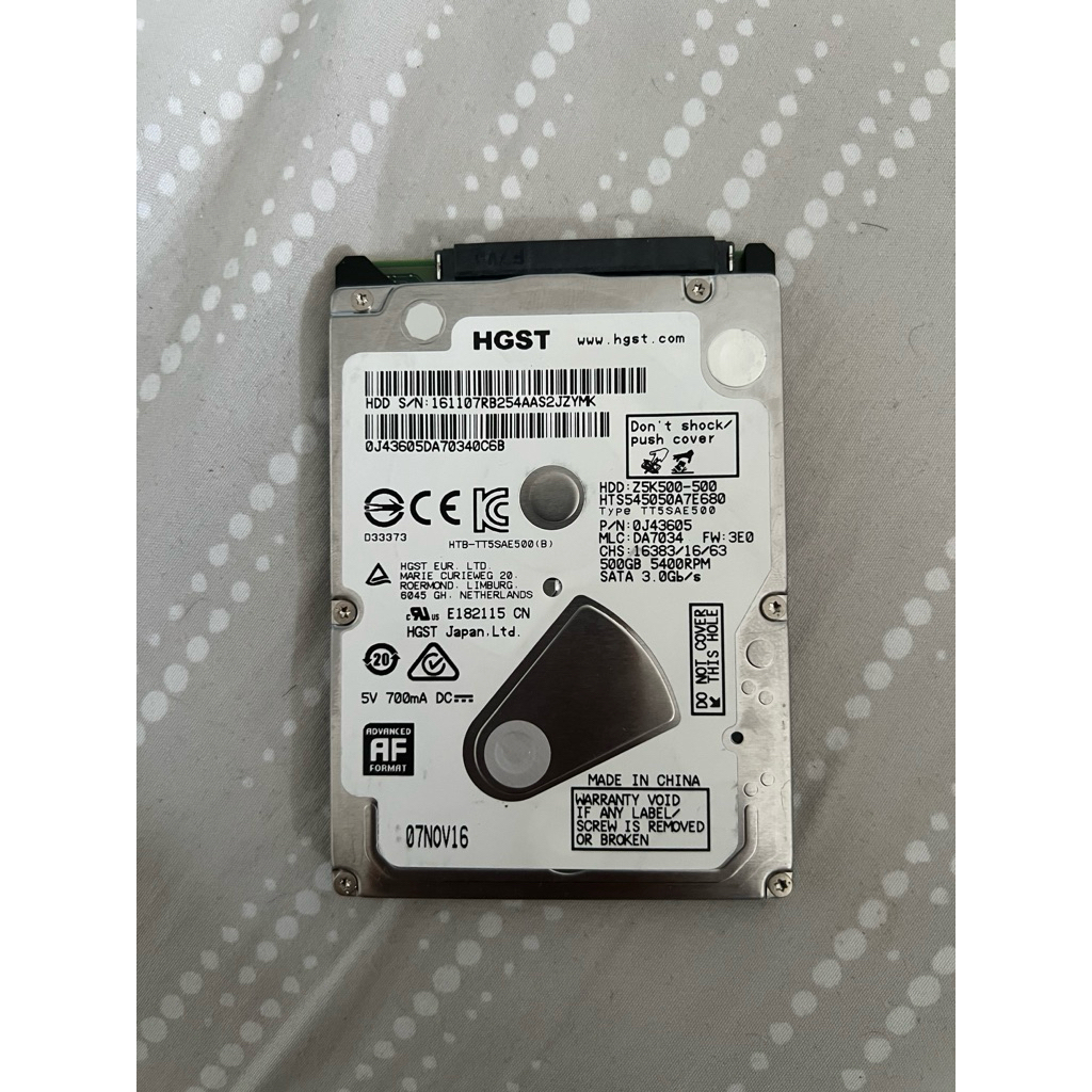 hardisk HDD 500GB sentinel 100%
