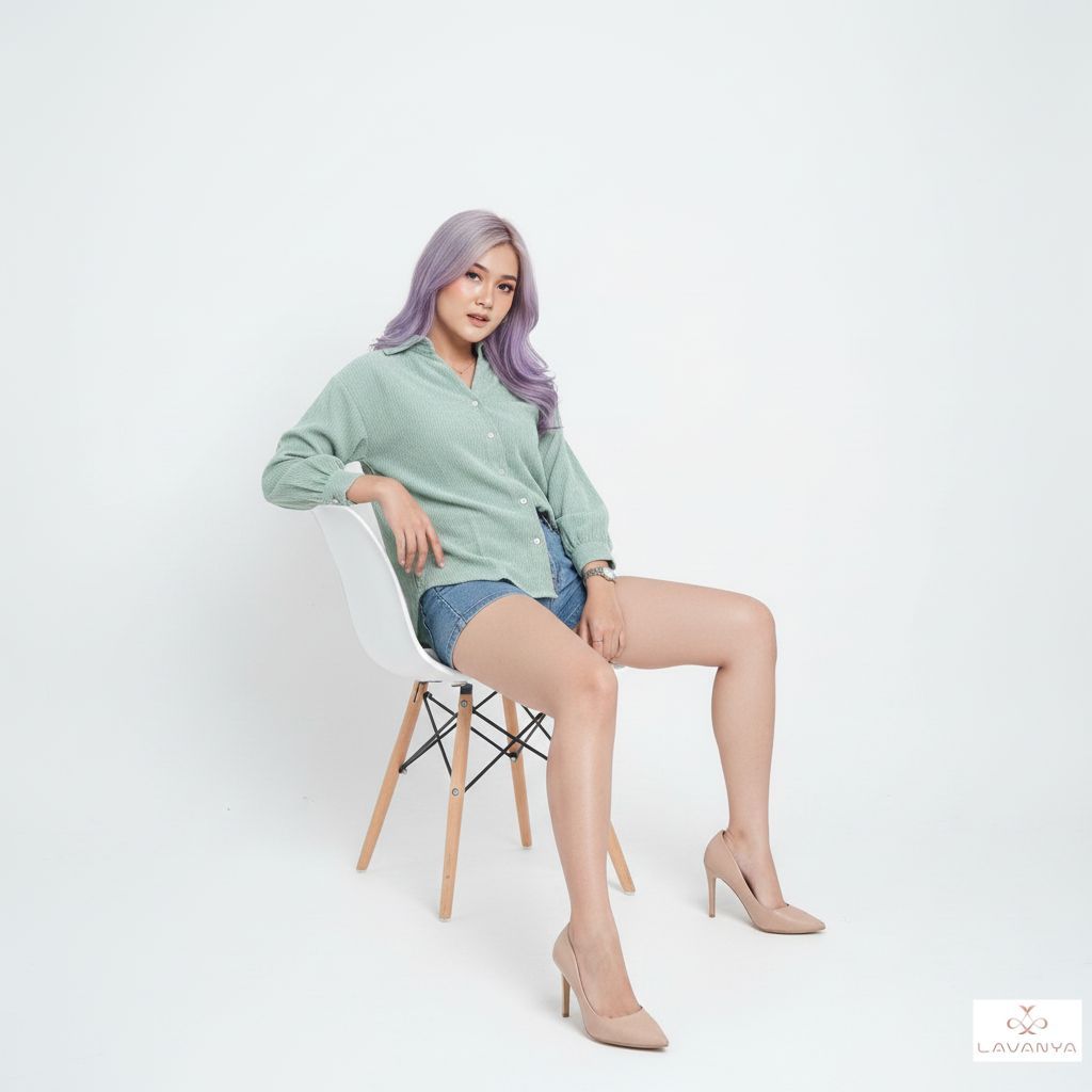 Lavanya - Kemeja Corduroy Wanita Oversize Casual - Hijab dan Non Hijab