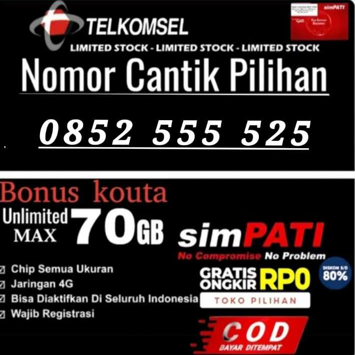 KARTU CANTIK TELKOMSEL 10 DIGIT FREE KUOTA 70GB NOMOR TELKOMSEL CANTIK KARTU PERDANA TELKOMSEL