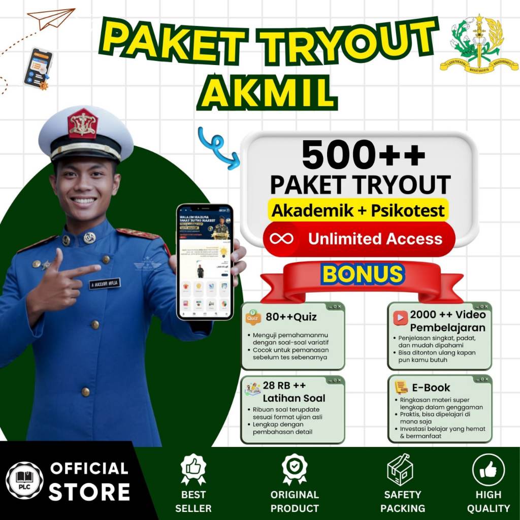 PLC - Tryout Online AKMIL 2026 – Aplikasi CAT Online, Tryout & Akun Belajar Lengkap