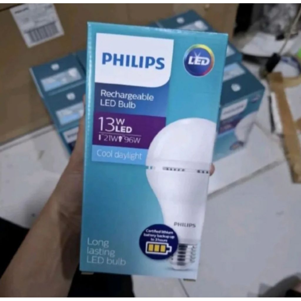 LAMPU PROMO PHILIPS EMERGENCY 13 WAT CAHAYA PUTIH LAMPU PHILIPS OTOMATIS