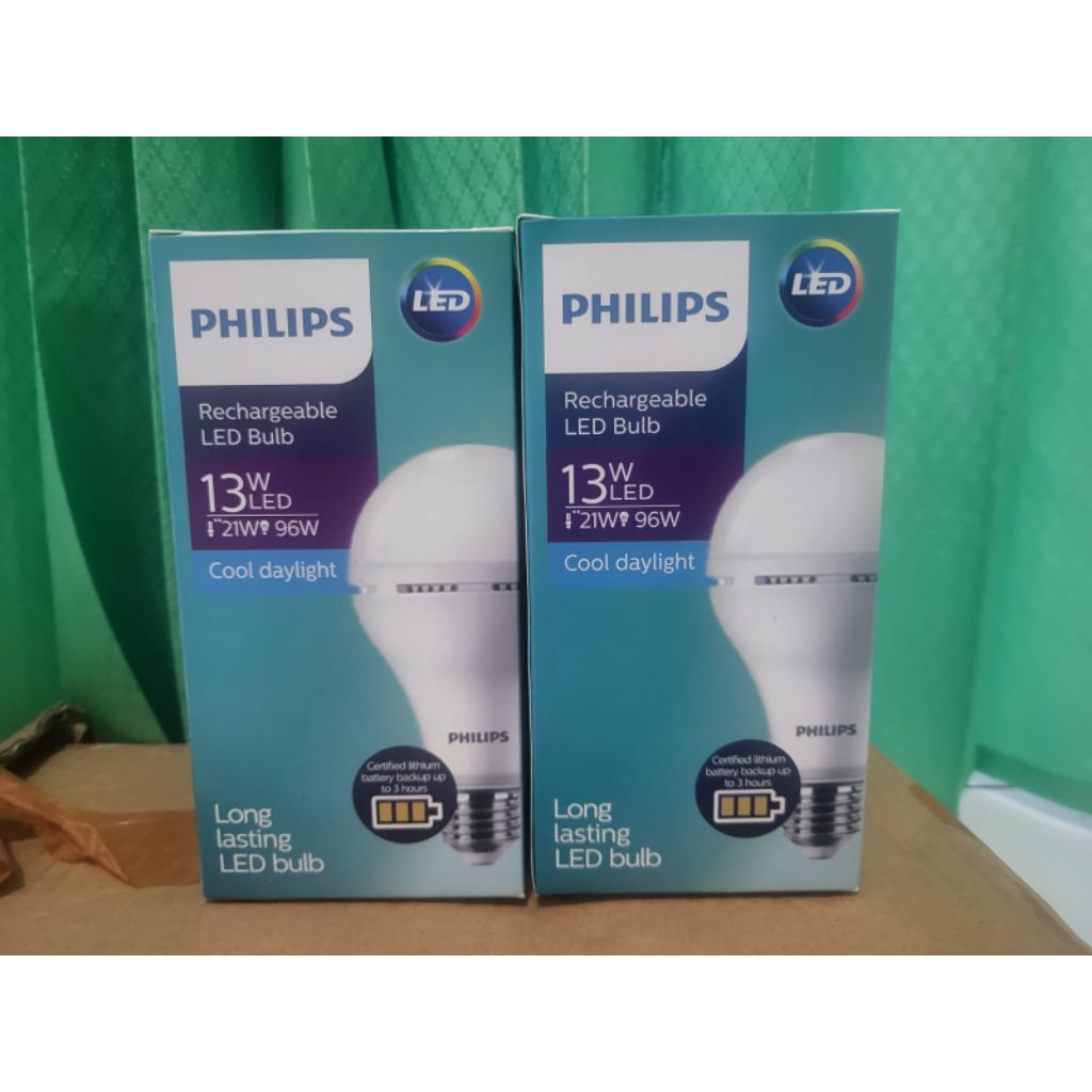 PAKET HEMAT PHILIPS EMERGENCY 13 WAT 2 PCS LAMPU PHILIPS OTOMATIS MENYALA