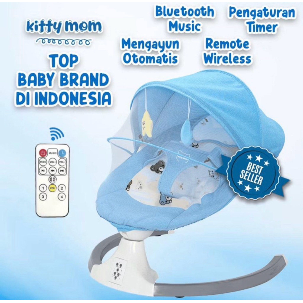Kitty Mom - Kursi Goyang Ayunan Bayi Lipat Murah [Baby Bouncer | Baby Rocking Chair Rocking Chair HB