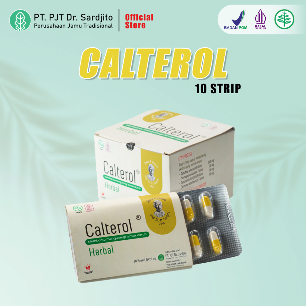 Citra Gardens Calterol Box 10 Strip Obat Herbal Bantu Kendalikan Kolesterol & Jaga Kesehatan Jantung
