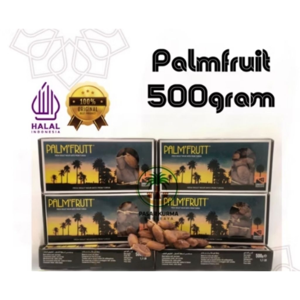 Kurma PalmFruit 500gr Original Palm Fruit Tunisia Tangkai