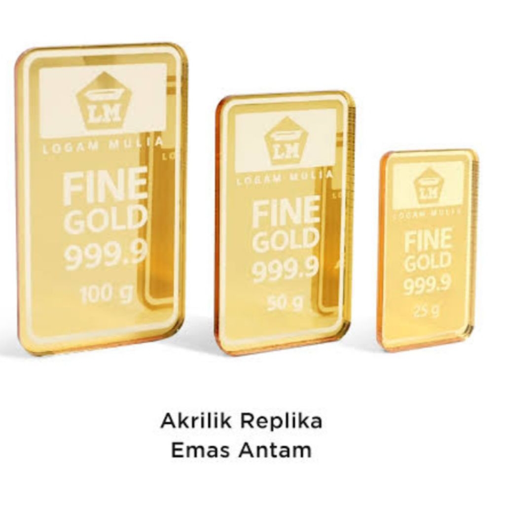Replika akrilik logam mulia 50gram original
