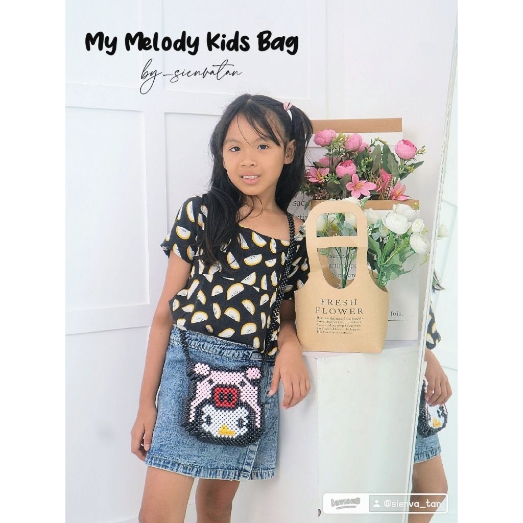 My Melody Kid Beaded Bag - Tas Anak My Melody Handmade