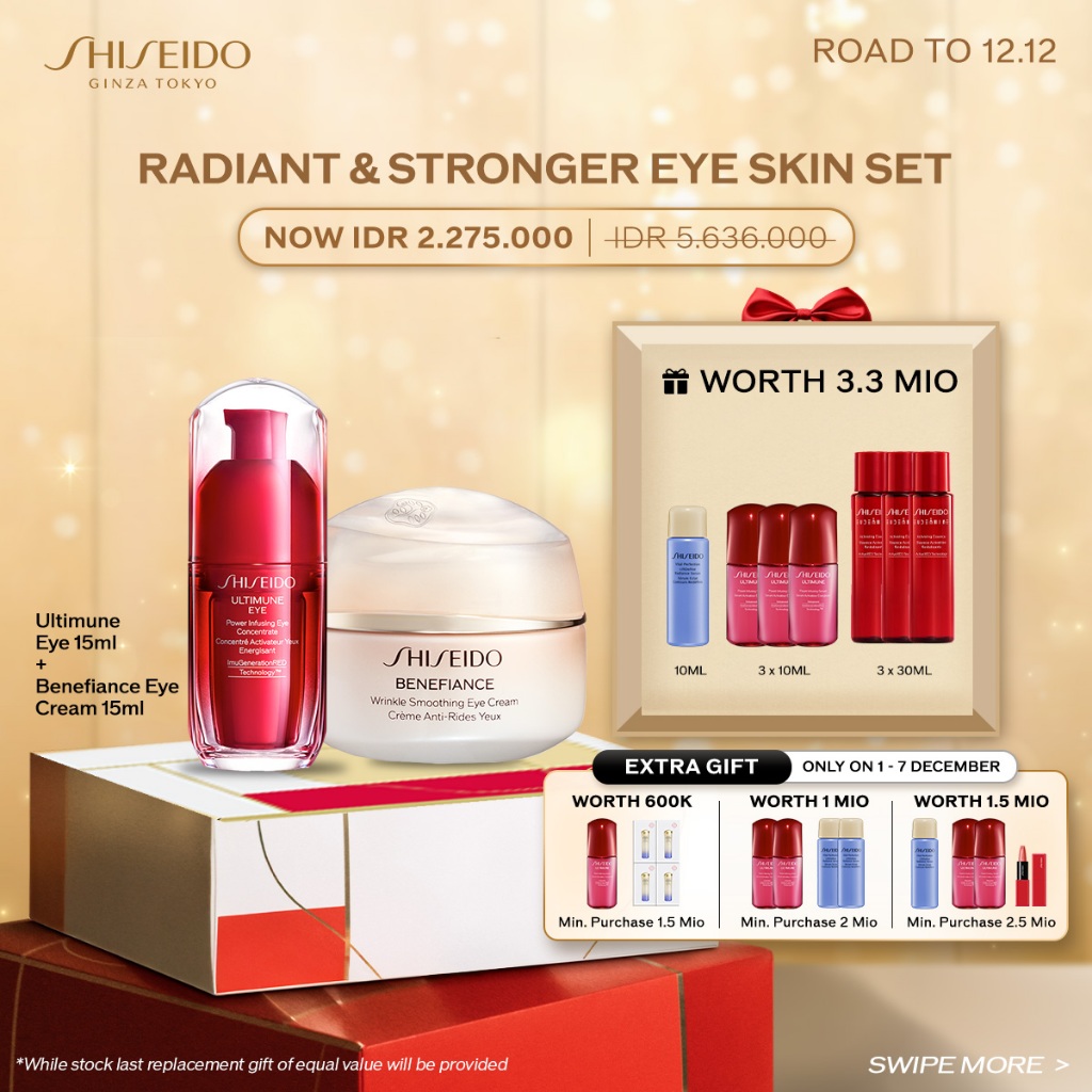 BUNDLE Shiseido Benefiance Eye Cream 15ml & Ultimune Eye 15ml