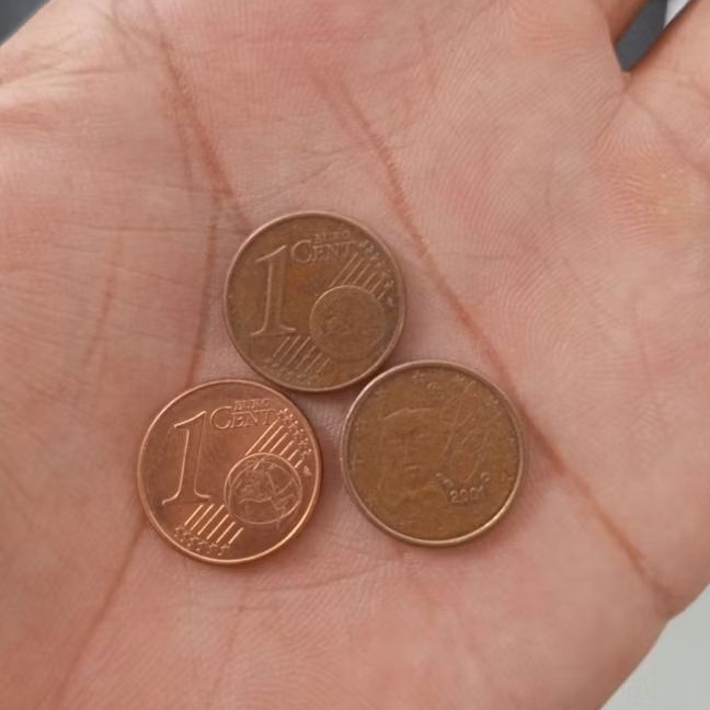 KOIN KUNO ANTIK 1 EURO CENT TAHUN 2001