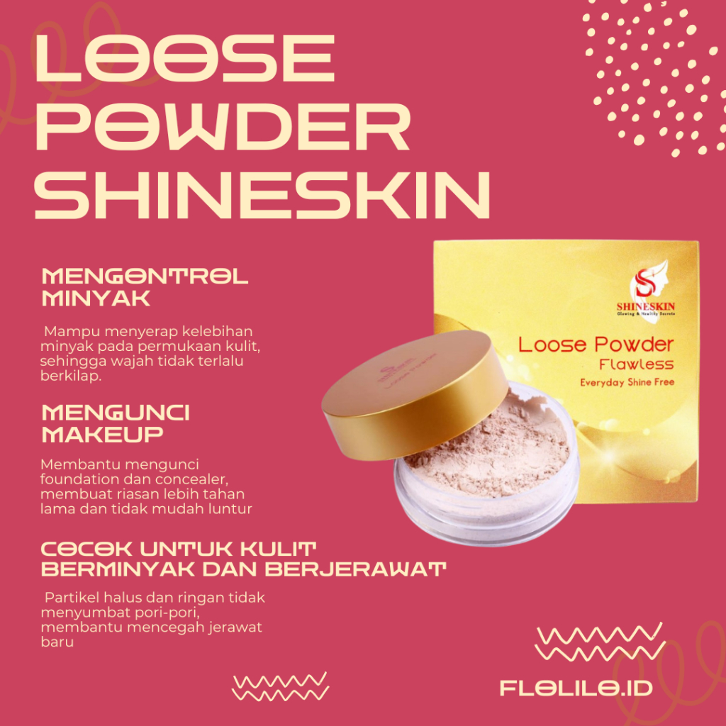 Bedak loose powder shineskin bedak tabur merk shineskin