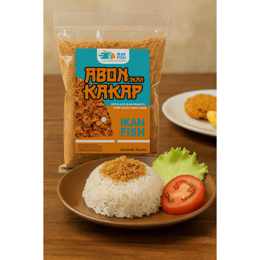 Abon Ikan Kakap Premium Gurih Lezat | Abon Ikan Laut Kering Tahan Lama, Fresh, Siap Saji