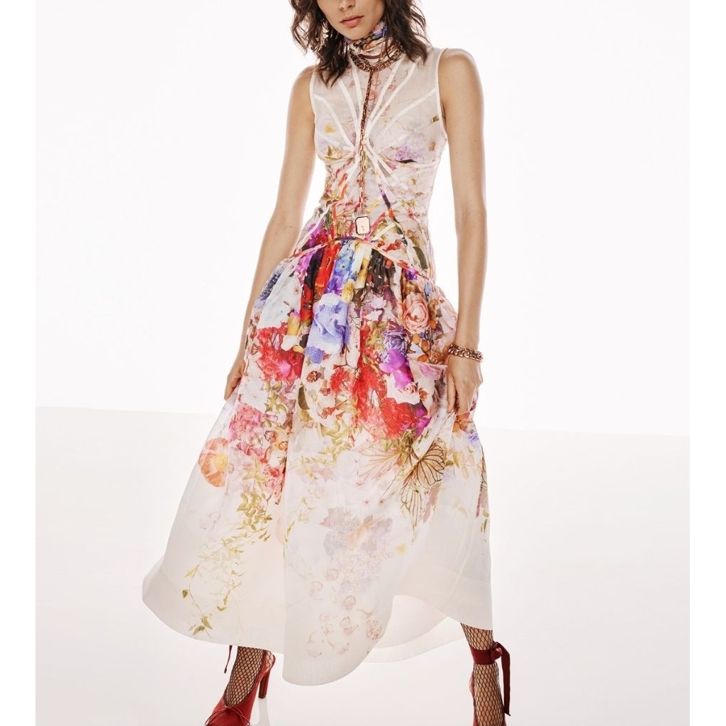 ZIMMERMAN Floral Organza Dress