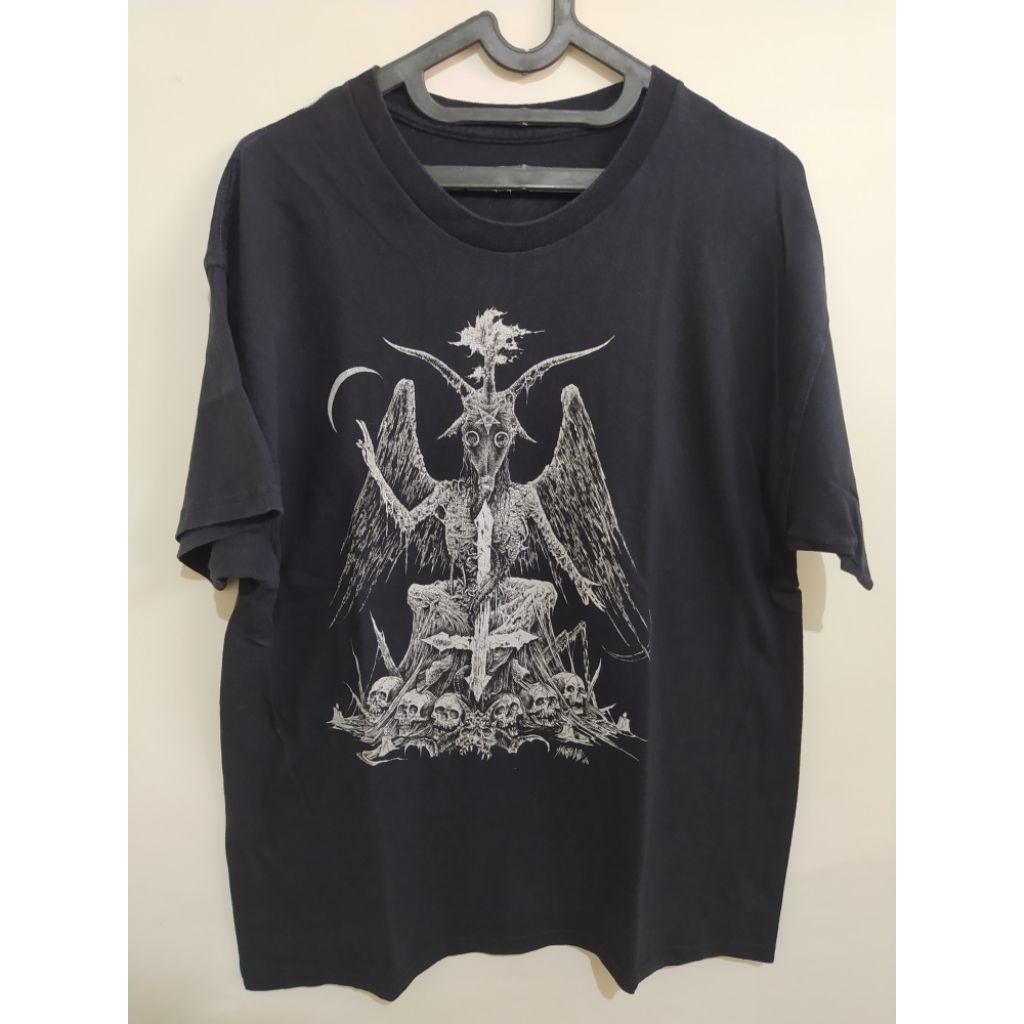 Kaos Baju Metal Satanic Sawblade 666