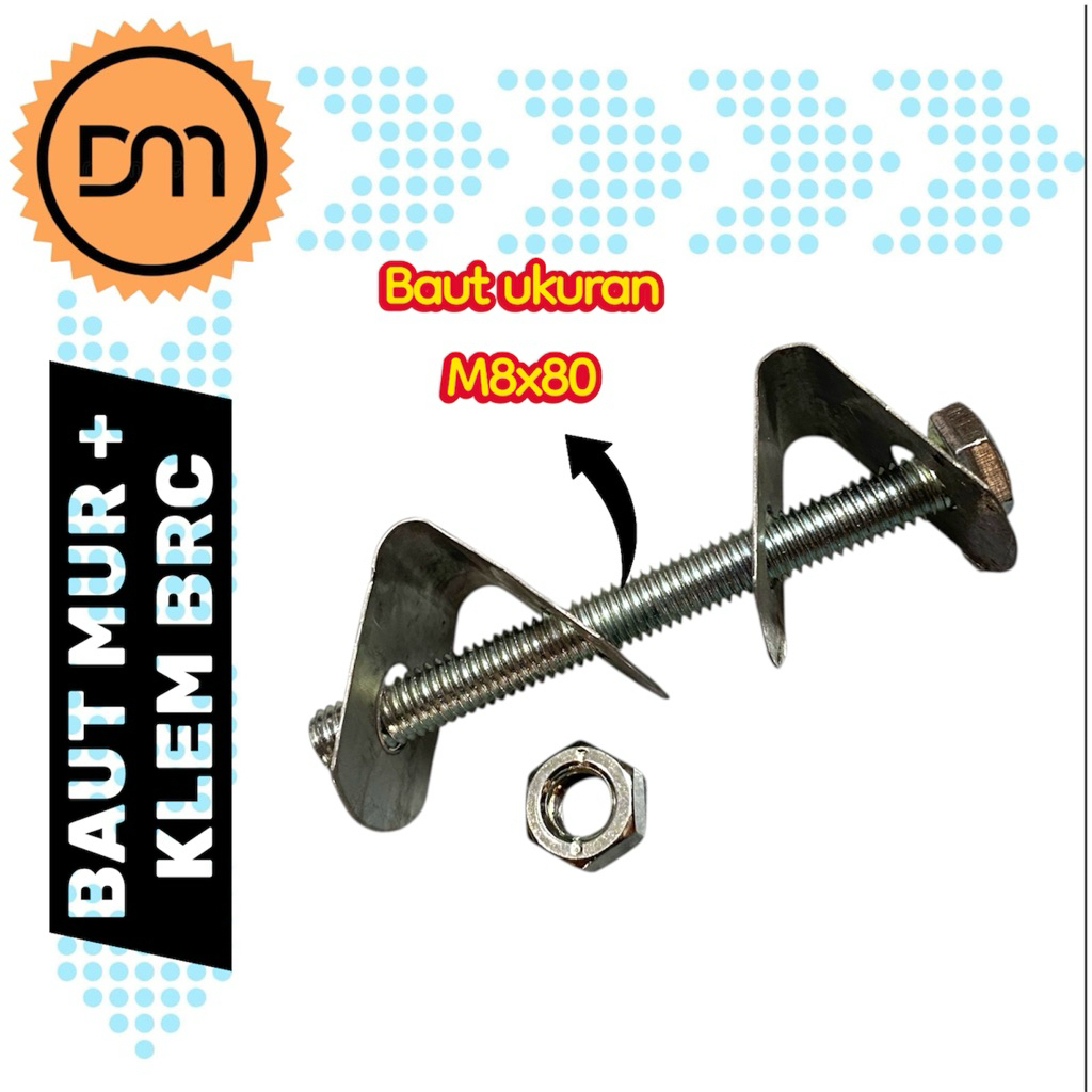 DM - Baut mur pagar brc / Baut Pagar brc dan klem / klem pagar brc / baut + klem pagar brc