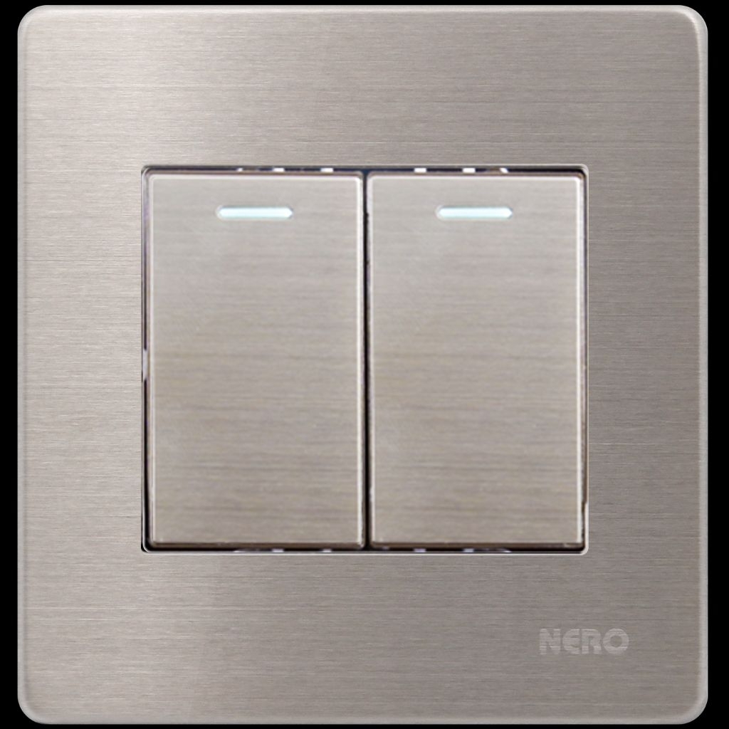 NERO SAKLAR 2 GANG STAINLESS V81621