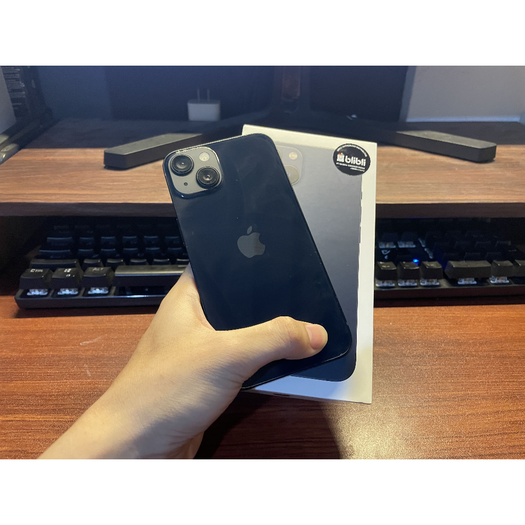IPHONE 13 MIDNIGHT 128 GB RESMI IBOX SECOND
