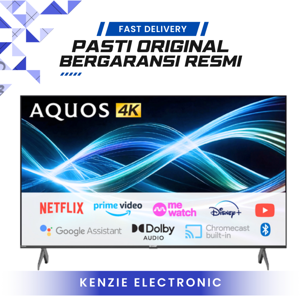 Google TV Android Sharp 4T C55HJ6000I UHD 4K Solar Remote TV Sharp 55 Inch