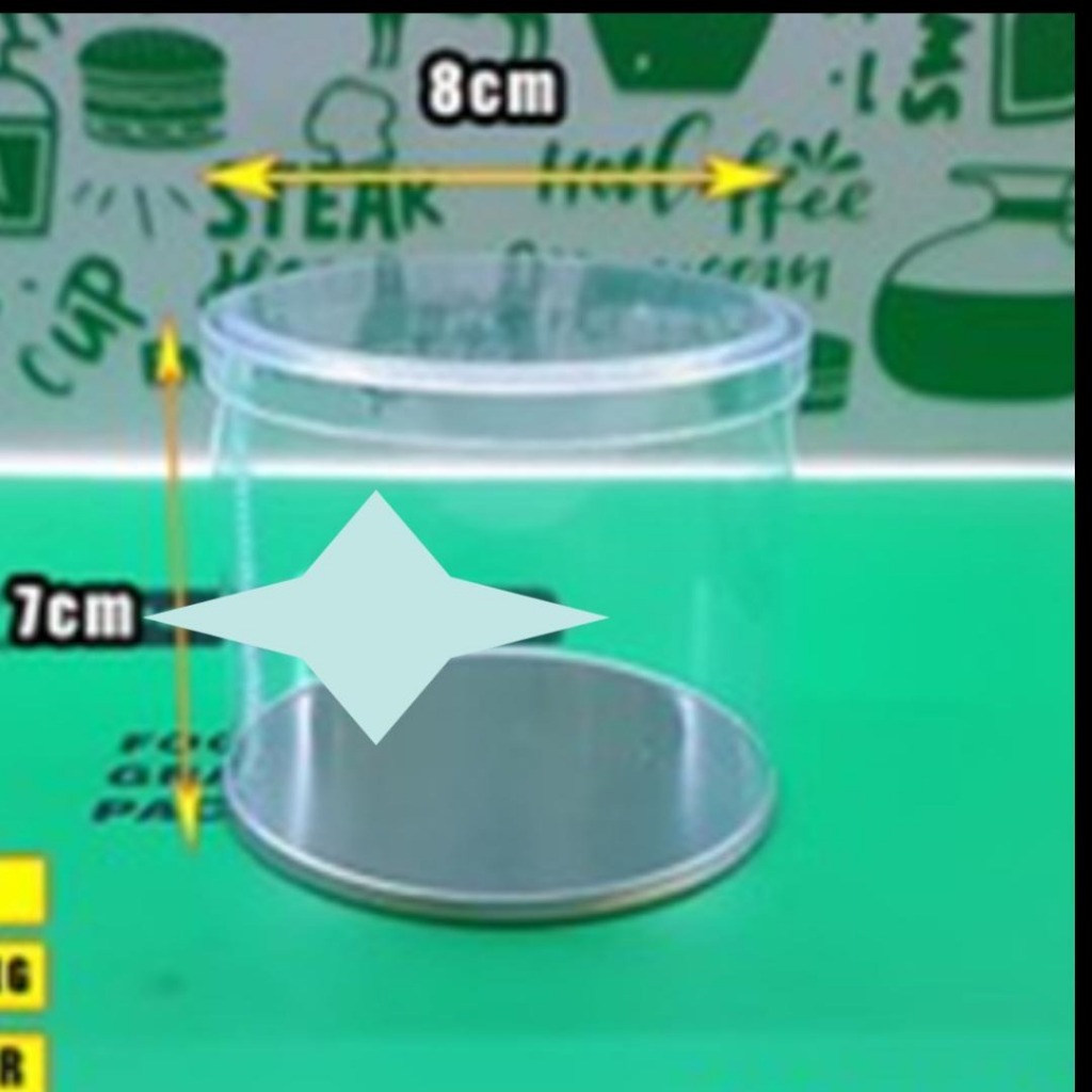 Tabung Mika diameter 8 cm Tutup Tebal