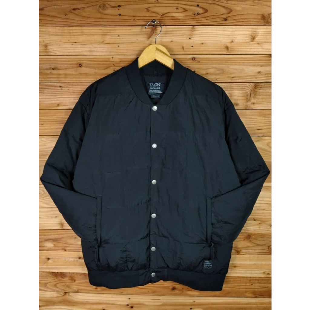 TAION JAPAN WATER REPELLENT VARSITY DOWN JACKET - JACKET VARSITY BULU ANGSA SIZE L to XL, LD 122