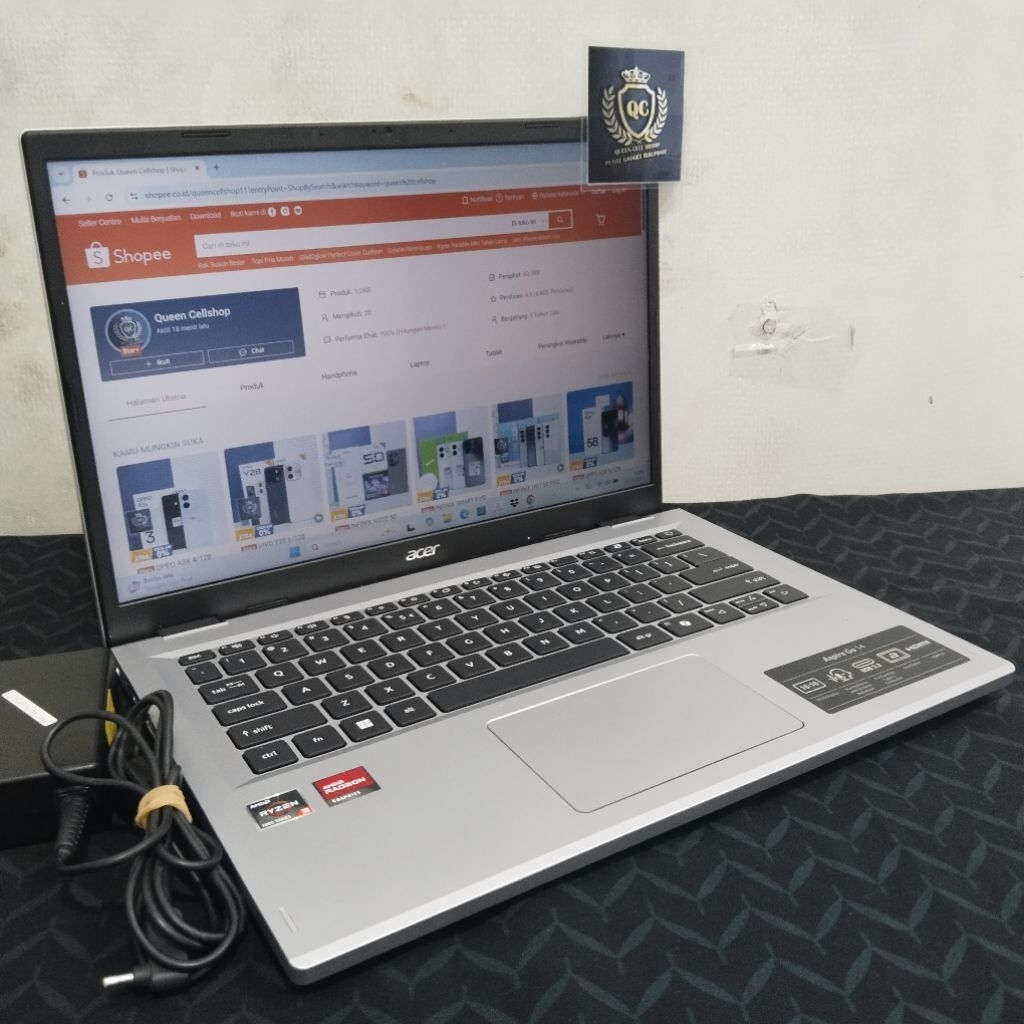 LAPTOP ACER ASPIRE GO AG14-21P AMD RYZEN 3 7320U 8GB SSD 512 14INCH SECOND BERGARANSI