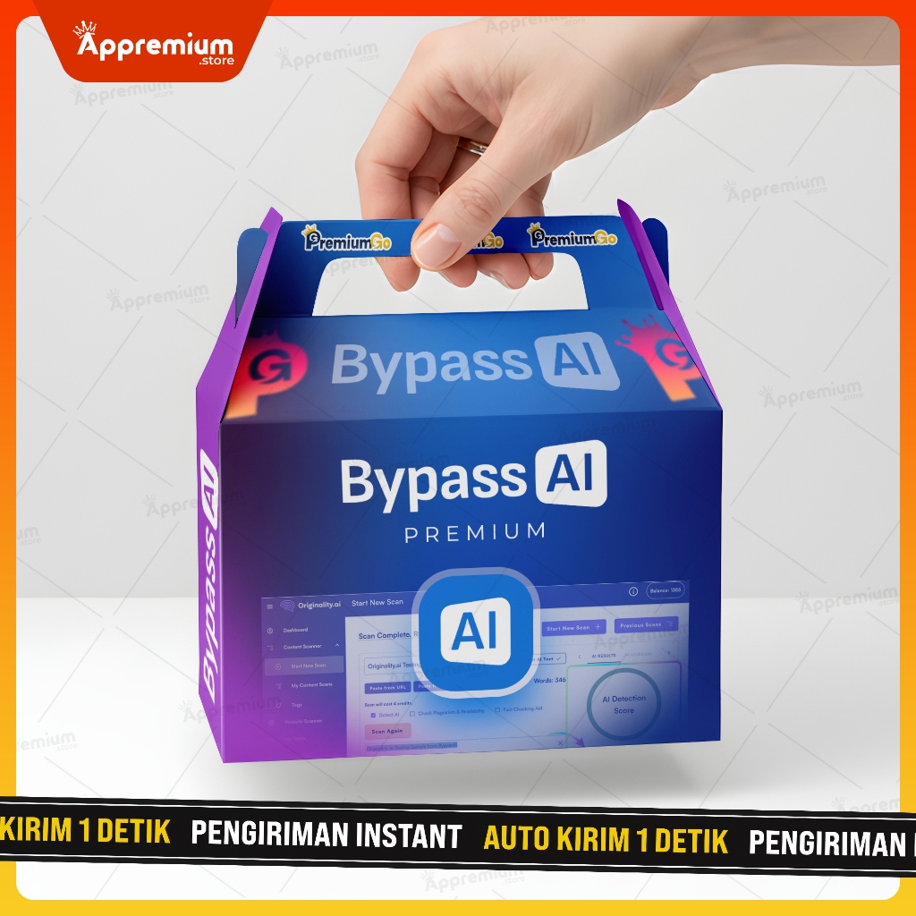 BypassAI 1 Tahun Unlimited – Rewrite Bebas Plagiarisme, Humanized Text, Anti Deteksi AI (Turnitin/Or