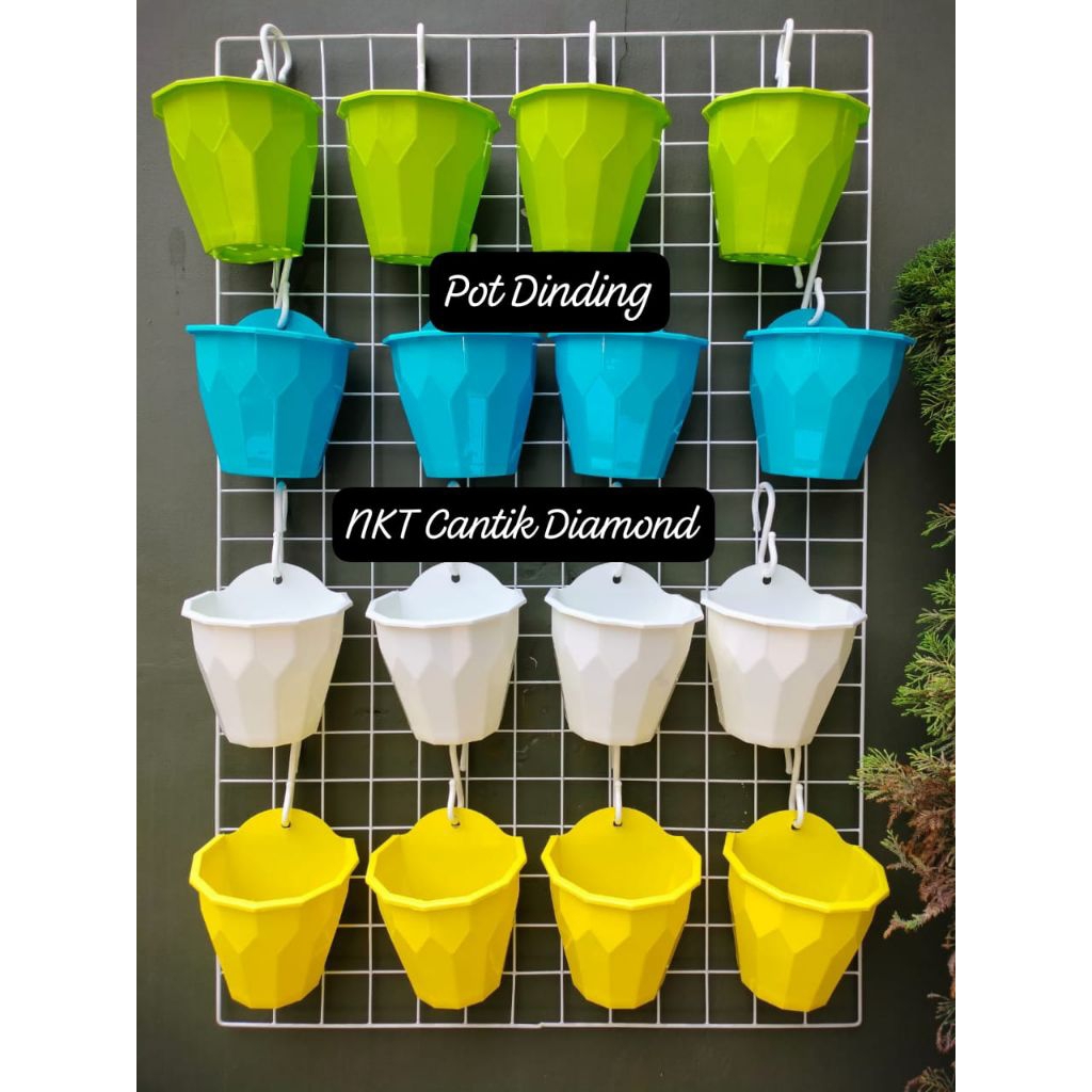 Pot Dinding Diamond warna