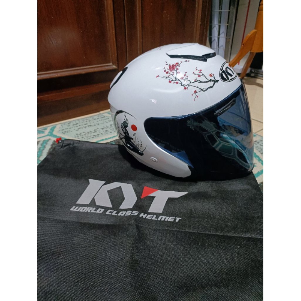Helm Half Face Kyt Kyoto Original Size L user M masuk repaint