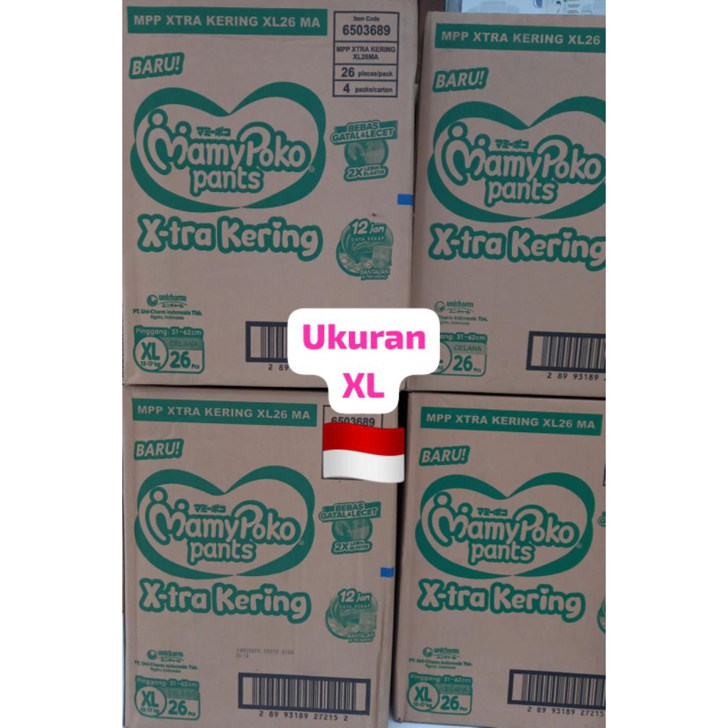 mamypoko xl kartonan isi 4 ball