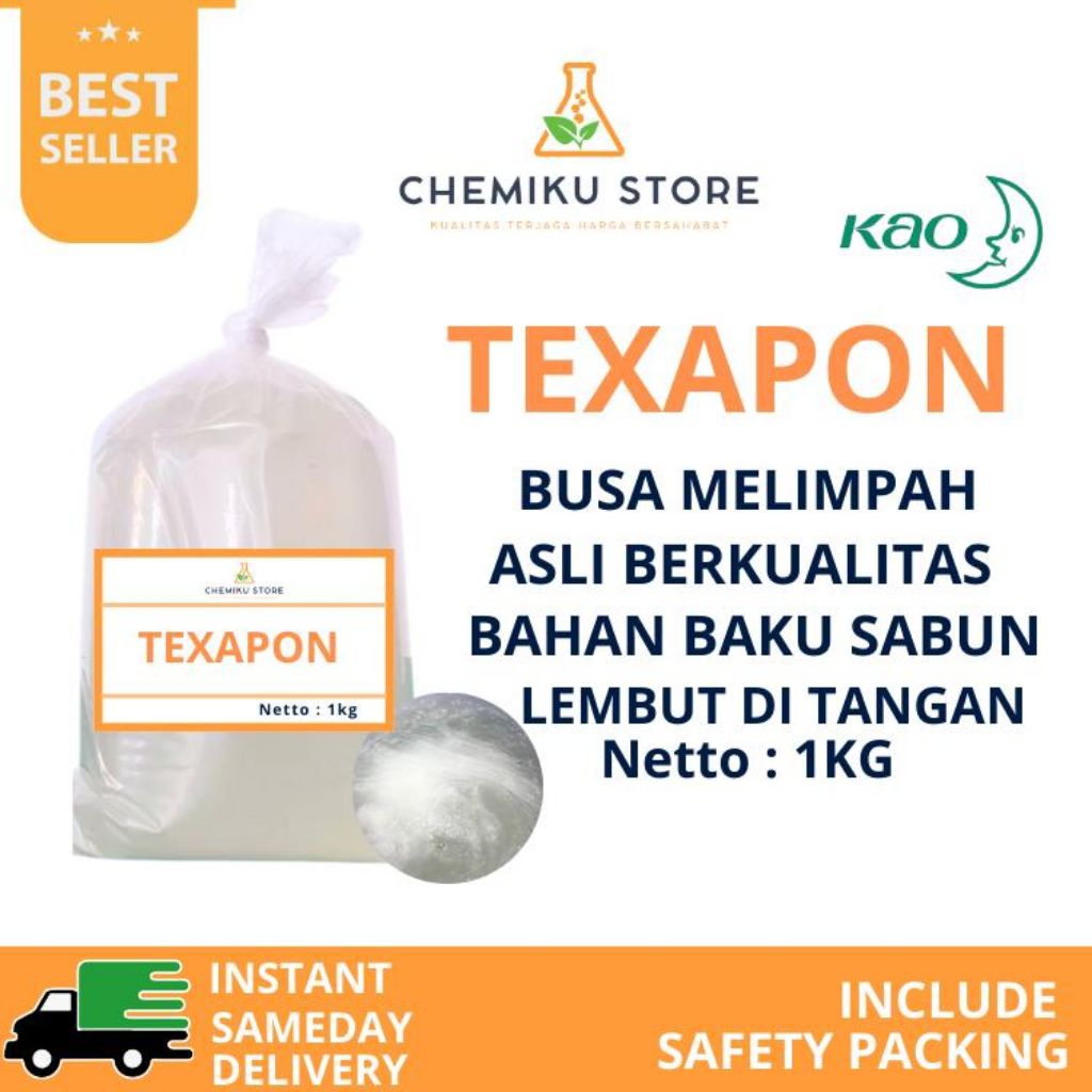 Texapon KAO 1kg / Teksapon kao n270 / bahan pembuat sabun teksapon kao 1kg/ texapon n 270 1kg/ texap