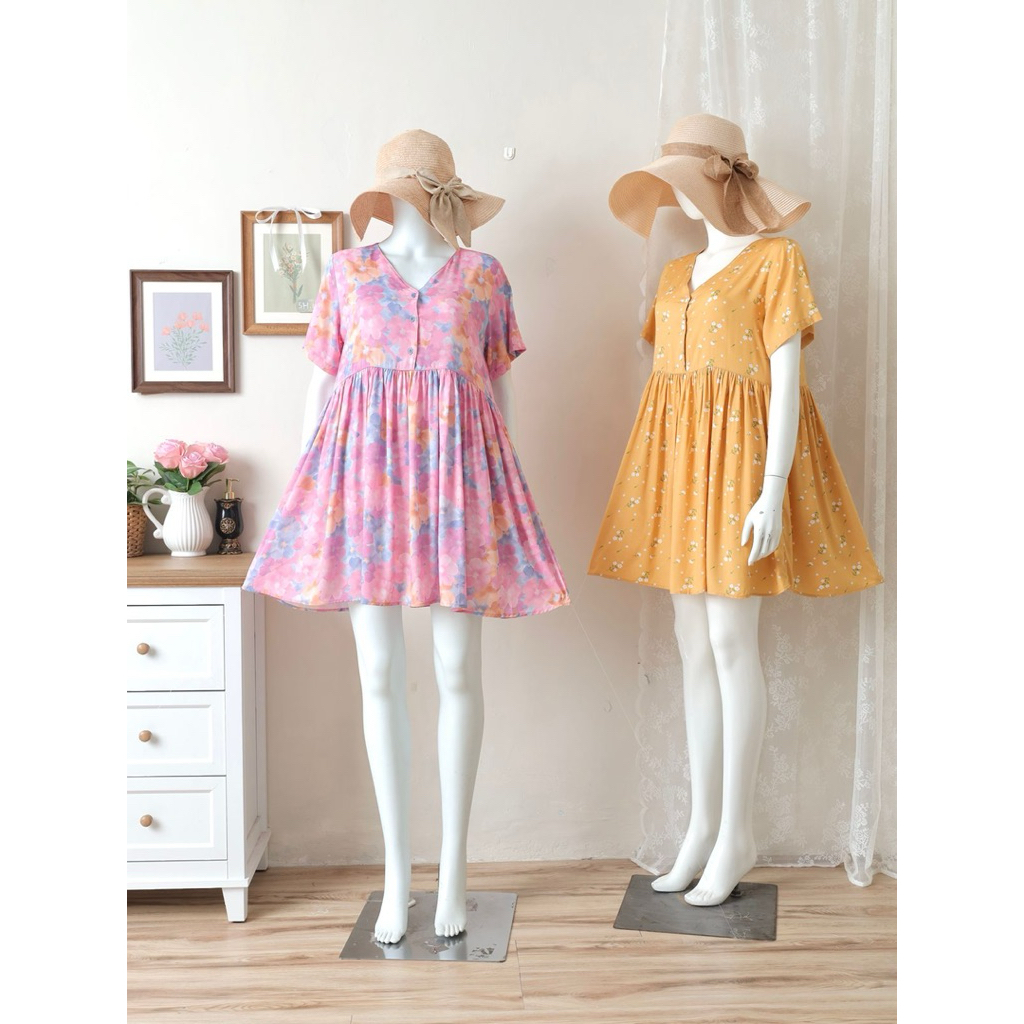 DASTER BUSUI Zahira sexy dress bahan rayon premium viscose wanita mini daster menyusui busui friendl