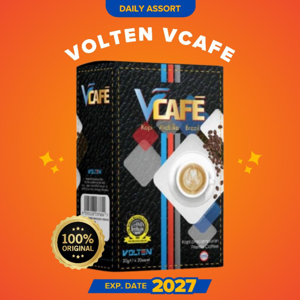 VCAFE Brazilian Arabica Coffee 1 Box (Isi 20 Sachet) exp. 2027 | Kopi Premium Rendah Gula