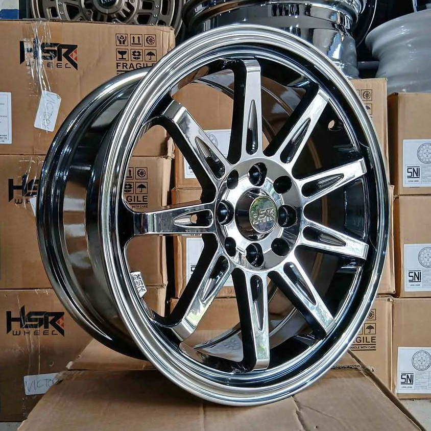 Velg Black Chrome Ring 16 HSR Tikala Buat Mobil Avanza City Fiesta Mobilio
