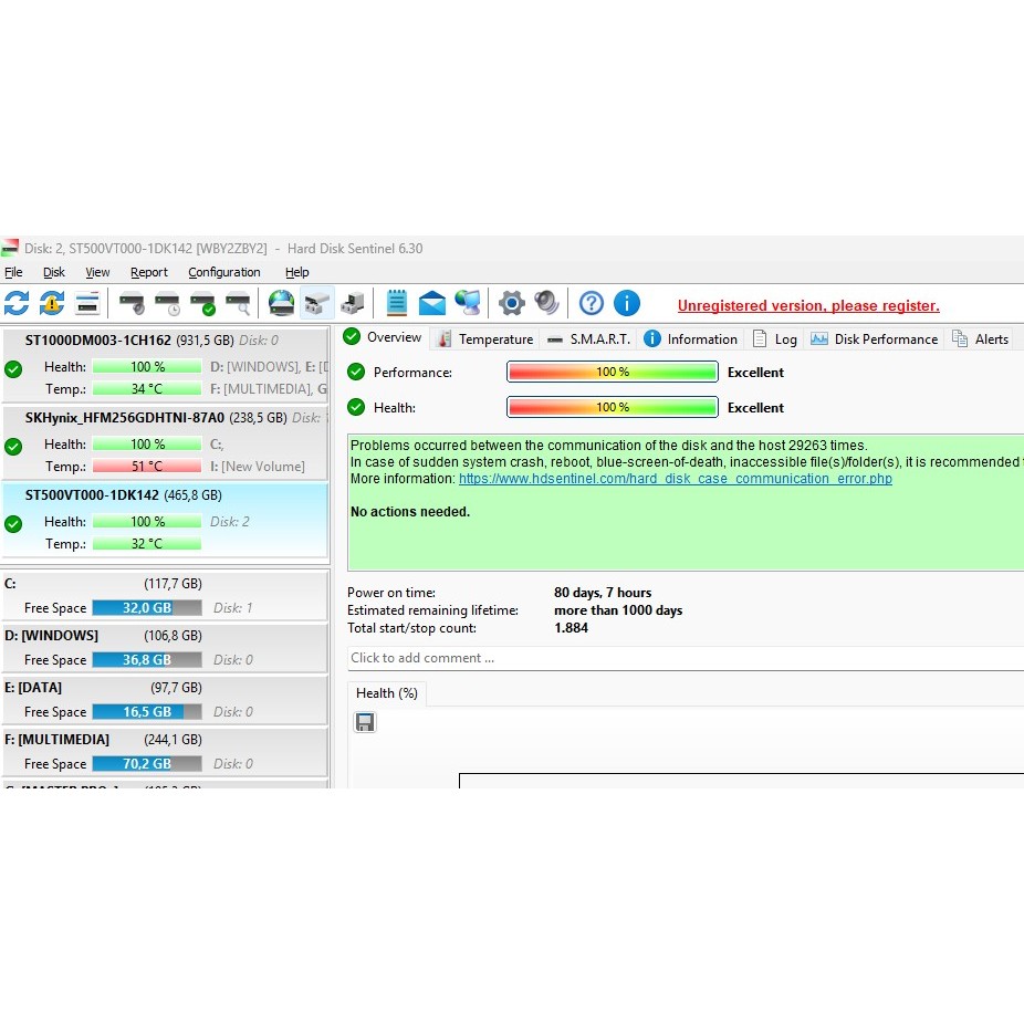 Harddisk hdd 500GB 100%