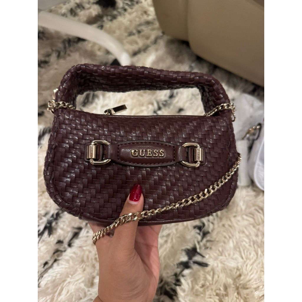Preloved tas guess sling bag mini rajut