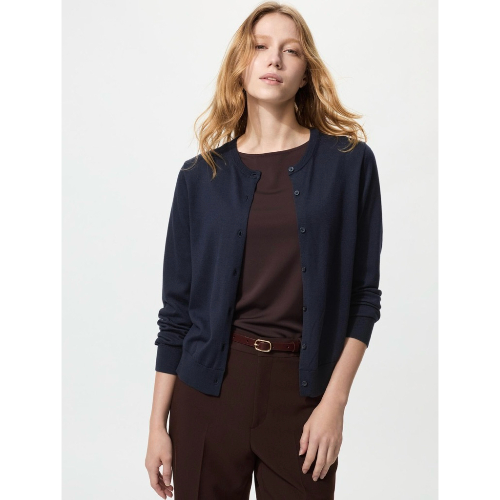 BACA DESKRIPSI BRAND NEW BUKAN PRELOVED [ORIGINAL] UNIQLO UV PROTECTION CARDIGAN NAVY KARDIGAN RAJUT