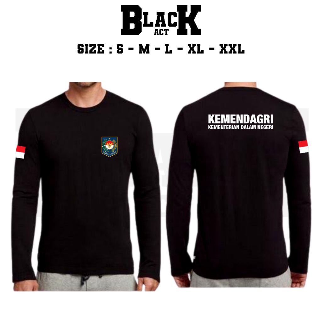 KAOS KEMENDAGRI KEMENTERIAN DALAM NEGERI LENGAN PANJANG