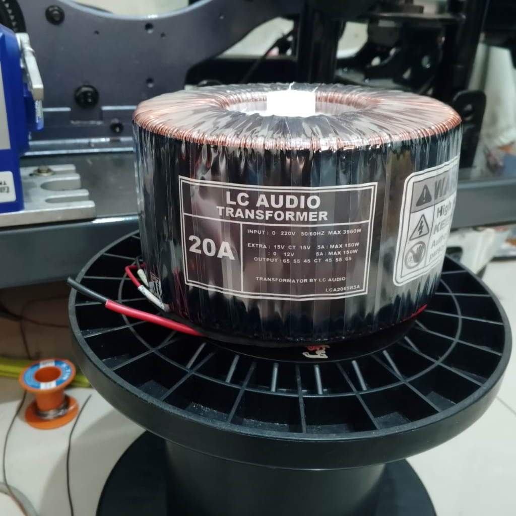 Trafo toroid / Donat 20A CT 65v tembaga murni